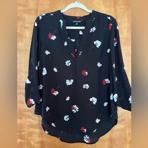 41 Hawthorn Black Floral Blouse